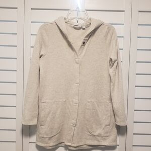 J. Jill Cream Hooded Jacket